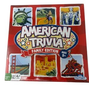 Outset Media American Trivia Family Edition Board Game NEW Sealed Ages 9+
